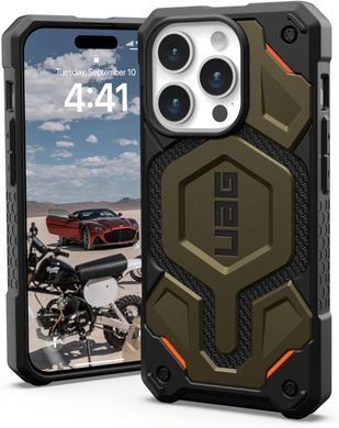 Чохол-накладка Urban Armor Gear Monarch Pro Magsafe для Apple iPhone 15 Pro Kevlar Elemental Green (11422111397B) [616515]