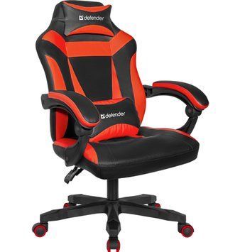 Крісло ігрове Defender Master поліуретан, 50мм, Клас 4, Black/Red (64359) [404449]