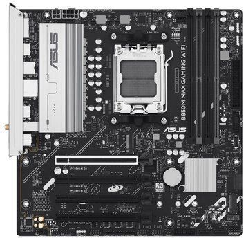 Материнcька плата ASUS B850M MAX GAMING WIFI sAM5 B850 4xDDR5 M.2 HDMI DP Wi-Fi BT mATX (90MB1LL0-M0EAY0) [109237]