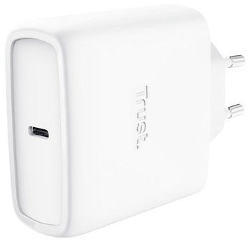 Зарядний пристрій мережевий Trust Maxo 65Вт, GaN, USB-C PD/PPS, білий (25524_TRUST) [111090]