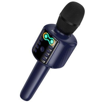 Портативна колонка-мікрофон HOCO L24 Shine karaoke microphone, 5W, Blue (6942007673785) [806589]