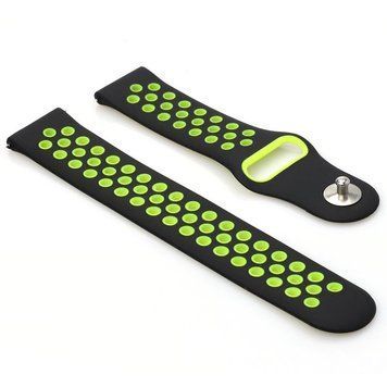 Ремінець BeCover Nike Style для Xiaomi Amazfit Bip/Bip Lite/Bip S Lite/GTR 42mm/GTS/TicWatch S2/TicWatch E Black-Yellow (705706) [604664]
