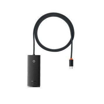 USB-хаб Baseus Lite Series 4-Port Type-C HUB Adapter (Type-C to USB 3.0*4 ) 1m Black (WKQX030401) [802739]