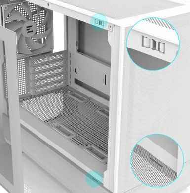 Корпус Zalman P30 Air без БЖ, 1xUSB3.0, 1xUSBType-C, 3x140мм ARGB, VGA 392мм, LCS ready, TG Side Panel, mATX, білий (P30AIRWHITE) [109559]