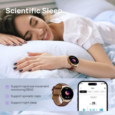 Смарт-годинник Mibro Lite 3 Pro 45мм, 1.32", 466x466, AMOLED, BT 5.3, GPS, 5 ATM, рожево-золотий (XPAW019RG) [113716]