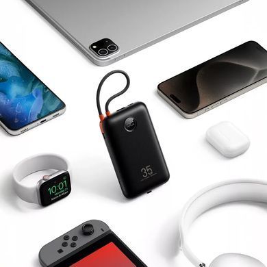 Зовнішній акумулятор VEGER 20000 mAh with built-in cables Type C / Lightning PD QC3.0 35W K2 (W2068) black (VG-W2068) [806188]