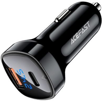 Автозарядка 2xUSB 66W (USB-C + USB-A) B4 with digital display Acefast (6974316280392) [402157]