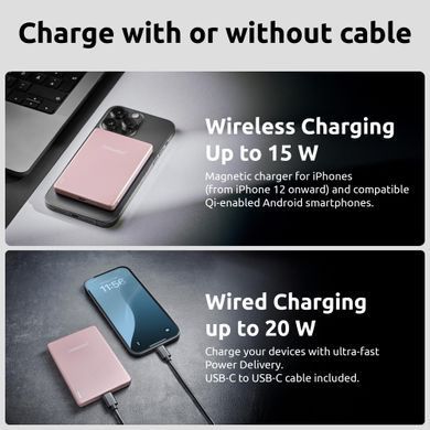 Портативний зарядний пристрій USB 5000MAH MAG ROSE MW5000 INTENSO (7344023) [503418]