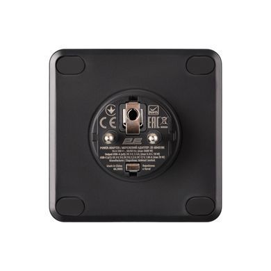 Адаптер мережевий 2E 3xТипF, 16A, 2xUSB-A, 1x USB-C фільтр, чорний (2E-AD431BK) [111826]