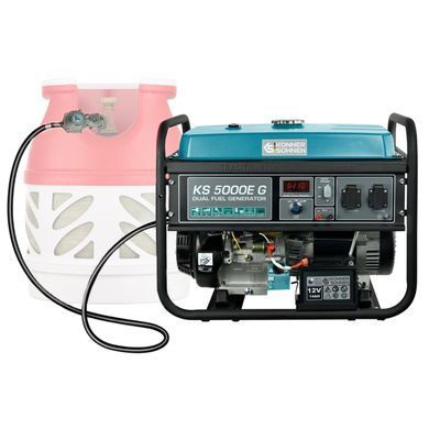 Генератор газобензиновий Konner&Sohnen KS 5000E G, 230В, 4.5кВт, електростартер, 77.0кг (KS5000EG) [105949]