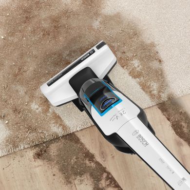 Пилосос Bosch безпровідний, конт пил -0.9л, автон. робота до 60хв, вага-3.3кг, НЕРА, білий (BCH86SIL1) [12354]