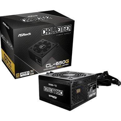 БЖ 650W ASRock Challenger 120mm, 80+ Gold, Retail (CL-650G) [403438]