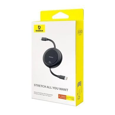 Кабель Baseus Free2Draw Mini Retractable Charging Cable Type-C to Type-C 100W 1m Cluster Black (P10364500111-00) [802447]