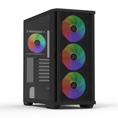Корпус Zalman Z10 Plus без БЖ, 2xUSB3.0, 1xUSB Type-C, 3x140мм ARGB, 1x120мм ARGB, VGA 395мм, LCS ready, TG Side Panel, EATX, чорний (Z10PLUS) [109643]