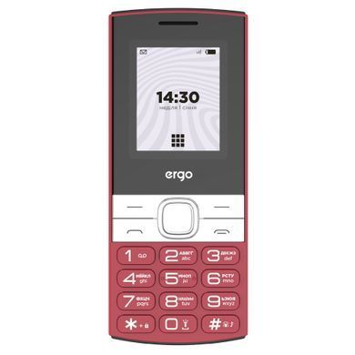 Мобiльний телефон Ergo B185 Dual Sim Red (B185 Red) [619389]
