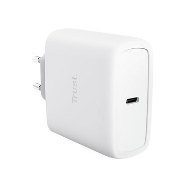 Зарядний пристрій мережевий Trust Maxo 65Вт, GaN, USB-C PD/PPS, білий (25524_TRUST) [111090]