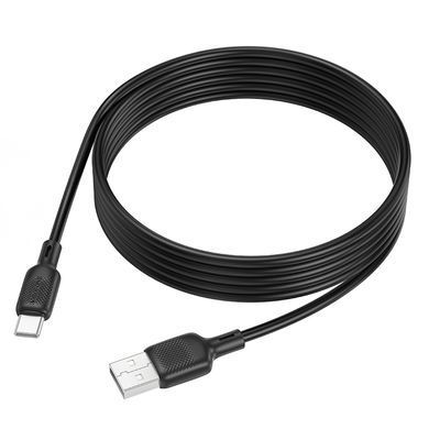 Кабель BOROFONE BX113 Lenny silicone charging data cable Type-C(L=2M) Black (6941991115509) [803307]