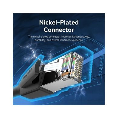 Патч-корд Vention CAT 8 SFTP Ethernet, 3 m, Black (IKKBI) [610185]
