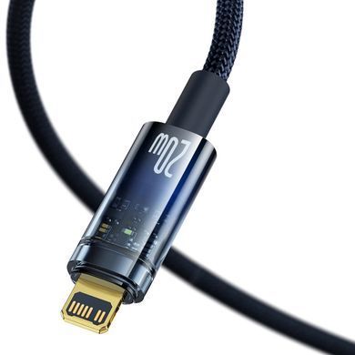 Кабель Baseus Explorer Series Auto Power-Off Fast Charging Data Cable Type-C to IP 20W 1m Blue (CATS000003) [802581]