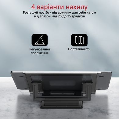 Підставка для ноутбука Promate DeskMate-5 Grey (deskmate-5.grey) [605084]
