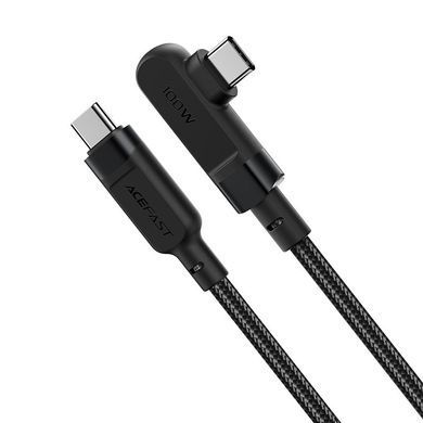 Кабель ACEFAST C5-03 USB-C to USB-C 100W right angled aluminum alloy 2m Black (6974316281016) [802528]