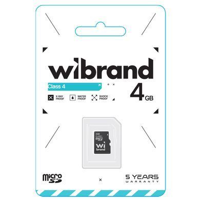 Карта пам'яті microSDHC Wibrand 4Gb class 4 (WICDC4/4GB) [802852]