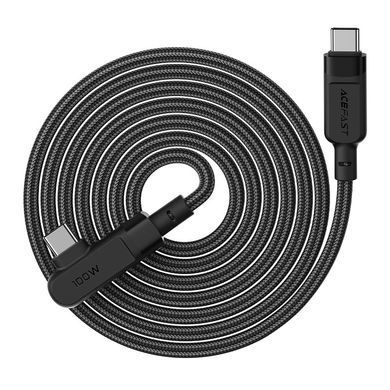 Кабель ACEFAST C5-03 USB-C to USB-C 100W right angled aluminum alloy 2m Black (6974316281016) [802528]