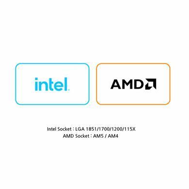 Процесорний кулер Zalman ZET5, ARGB LGA 1851, 1700, 1200, 115x, AM5, AM4, 4pin PWM, 3pin+5VARGB, TDP200W, білий (ZET5WHITE) [111800]