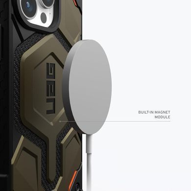 Чохол-накладка Urban Armor Gear Monarch Pro Magsafe для Apple iPhone 15 Pro Kevlar Elemental Green (11422111397B) [616515]