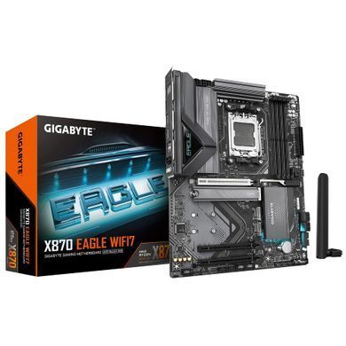 Материнська плата GIGABYTE X870 EAGLE WIFI7 sAM5 X870 4xDDR5 M.2 HDMI DP Wi-Fi BT ATX (X870_EAGLE_WIFI7) [109203]