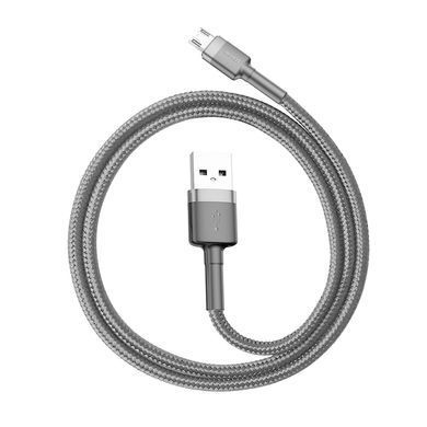 Кабель Baseus cafule Cable USB For Micro 2.4A 0.5M Gray+Black (CAMKLF- AG1) [805488]