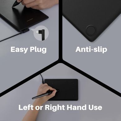 Графічний планшет Huion 4.17"x 2.6" USB-C, чорний (H420X) [104769]