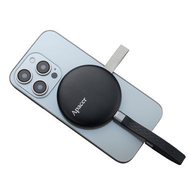 Портативний SSD Apacer Magnetic AS725 512 GB USB 3.2 Gen.2 Type-C MagSafe Black (AP512GAS725B-1) [803639]