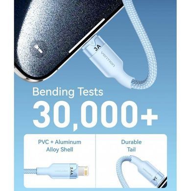 Кабель Vention USB - USB Type-С/microUSB/Lightning (M/M), 60W, 3А, 1.5 м, Black (CTPBG) [604372]