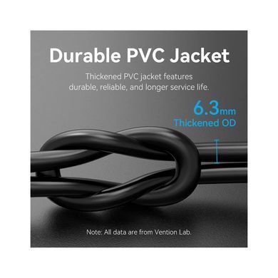 Патч-корд Vention CAT 8 SFTP Ethernet, 3 m, Black (IKKBI) [610185]