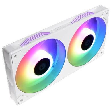Вентилятор ID-Cooling, 245x125x27мм, 3-pin, 4-pin PWM, білий (Icefan 240 ARGB Snow) [608872]