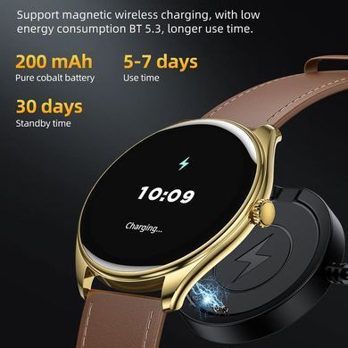 Смарт-годинник HOCO Y22 AMOLED 36mm. 200 mAh. IP67 Black (6942007628983) [803271]