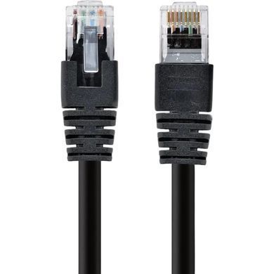 Патч-корд UTP Cablexpert літий, 50u "штекер із засувкою, 0.5 м, чорний (PP12-0.5M/BK) [610092]
