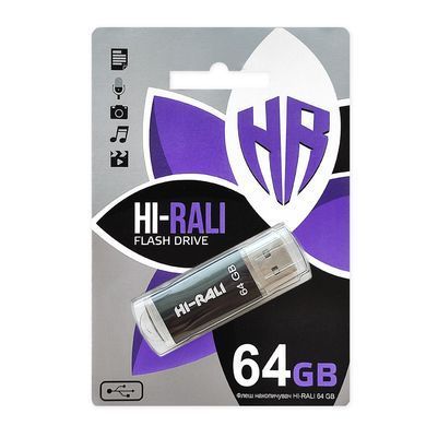 Флеш-накопичувач USB 64GB Hi-Rali Rocket Series Black (HI-64GBVCBK) [607114]