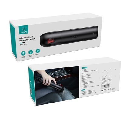 Акумуляторний пилосос Usams US-ZB234 Mini Handheld Vacuum Cleaner Black (6958444972497) [619802]