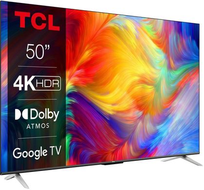 Телевізор 50" TCL LED 4K 60Hz Smart Google TV Titan (50P638)