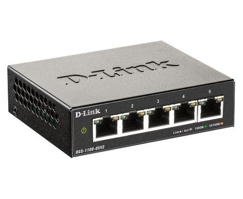 Комутатор D-Link 5xGE Easy Smart (DGS-1100-05V2) [105036]