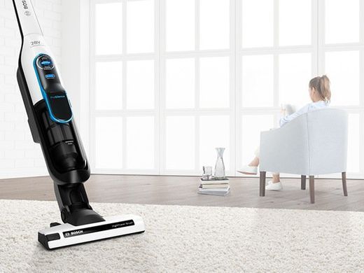 Пилосос Bosch безпровідний, конт пил -0.9л, автон. робота до 60хв, вага-3.3кг, НЕРА, білий (BCH86SIL1) [12354]