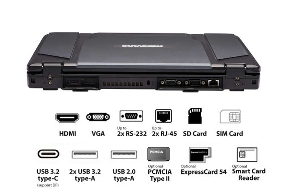 Durabook Ноутбук S14I 14FHD AG/Intel i7-1165G7/16/512F/NVD1050-2/GPS/LTE/IP53/W10P