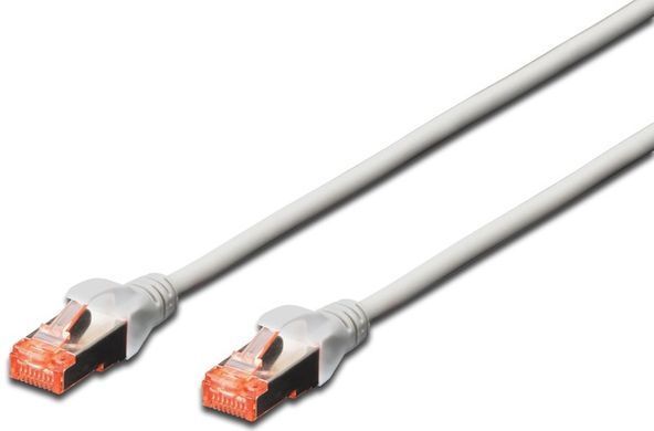 Патч-корд DIGITUS CAT 6 S-FTP, 0.5м, AWG 27/7, LSZH, сірий (DK-1644-005) [109714]