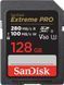 Карта пам'яті SanDisk SD 128GB C10 UHS-II U3 R280/W100MB/s Extreme Pro V60 (SDSDXEP-128G-GN4IN) [108939], фото 1
