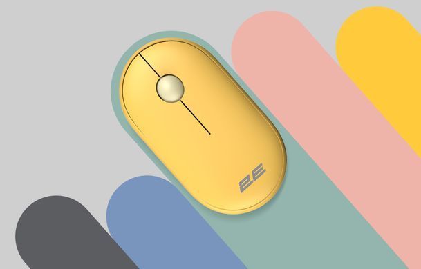Миша 2E MF300 Silent, WL/BT, жовтий (2E-MF300WYW) [104017]