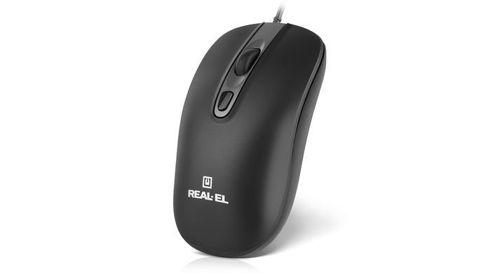 Миша REAL-EL RM-222 Black (EL123200040) [606713]