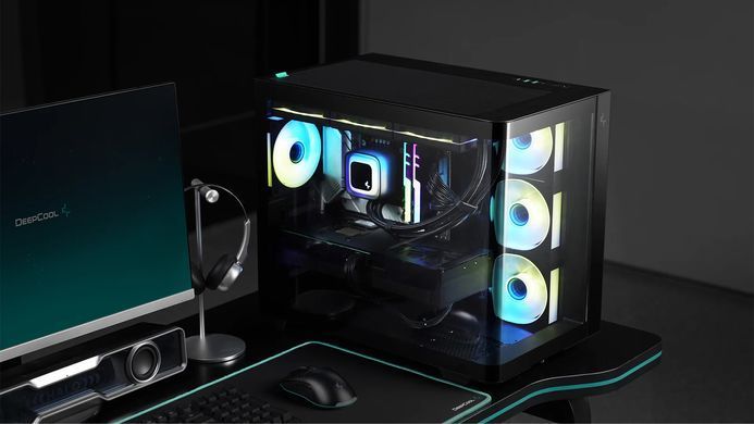Корпус DeepCool CG530U 4F Black без БЖ (R-CG530U-BKAGA4-G) [618116]