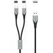 Кабель USB 2.0 AM - 2хType-C M, 1.0 м Y-Splitter Charging Cable 2.4А 480Mbps Aluminum Alloy Vention (CQOHF) [404572], фото 2